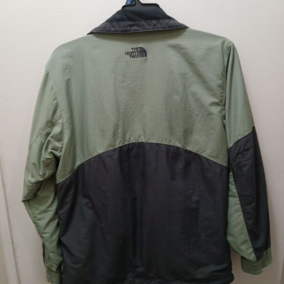 North Face Womens M HyVent Waterproof Jacket Coat Green/Gray  Full Zip Pockets - Picture 14 of 16